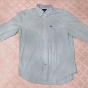 AE Turquoise Classic Fit Long-Sleeve Shirt